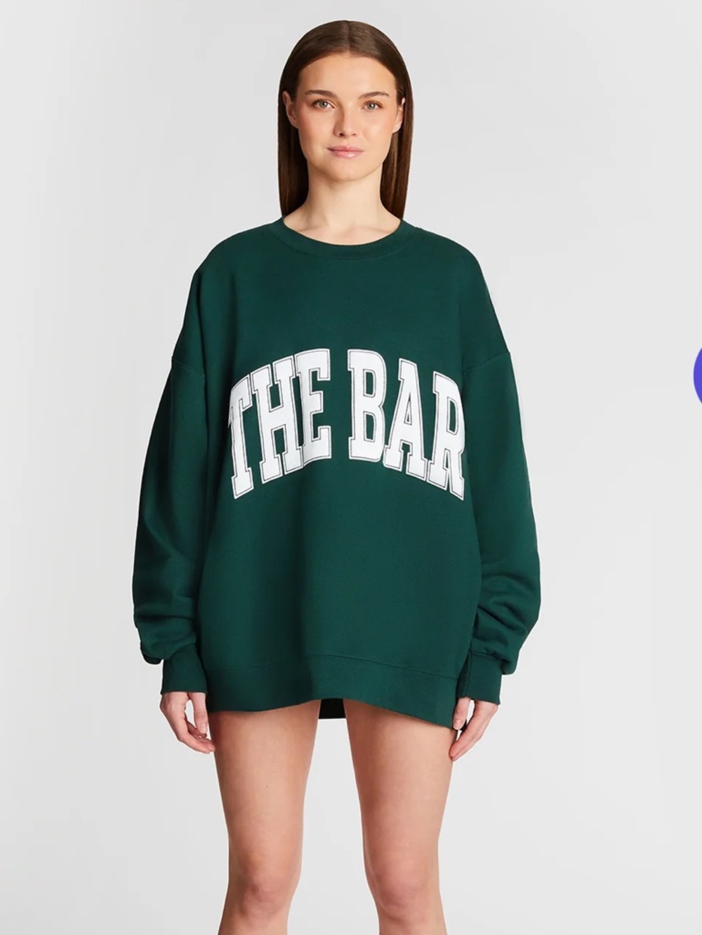The Bar Hunter Green Oversized Sweatshirt